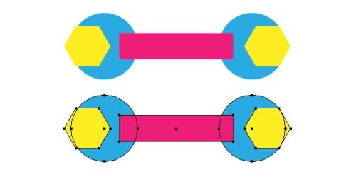 ترکیب اشکال در ایلوستریتور